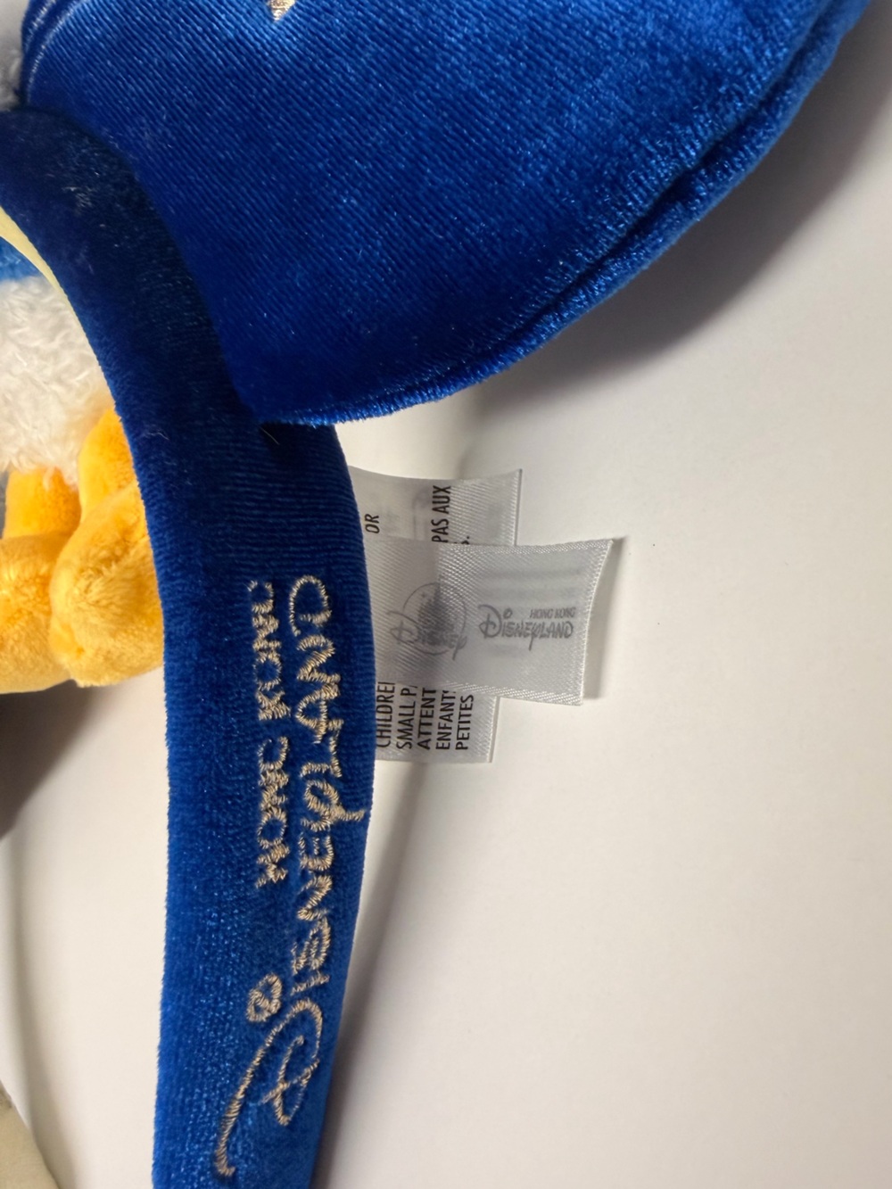 New Genuine Disney Parks Hong Kong Minnie Ears Magic Donald Duck Plush Headband - Picture 6 of 11